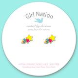 Girl Nation Shooting Stars Cutie Stud Earrings