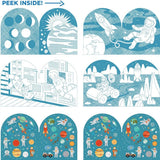 Outer Space Coloring Book with Stickers
