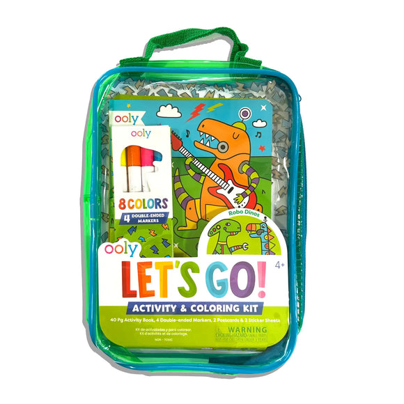 Ooly Let's Go!: Activity & Coloring Kit - Robo Dinos