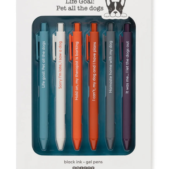 Snifty Pen Set: Life Goal Pet All the Dogs