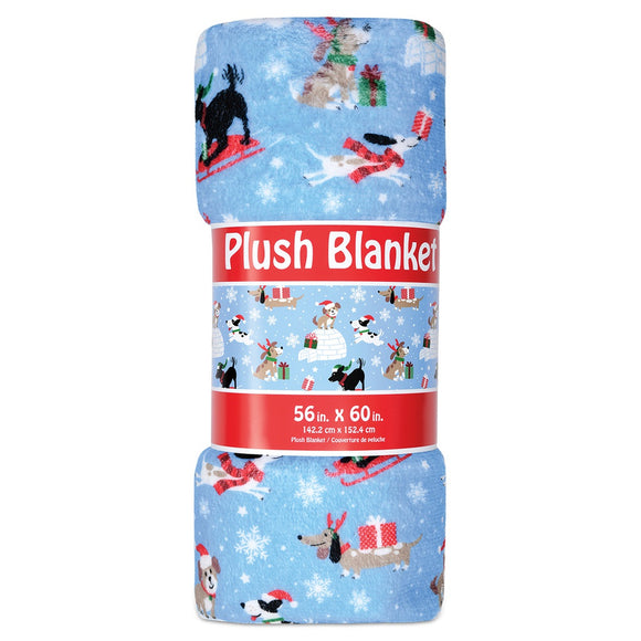 iScream® Plush Blanket: Merry Dog-Mas