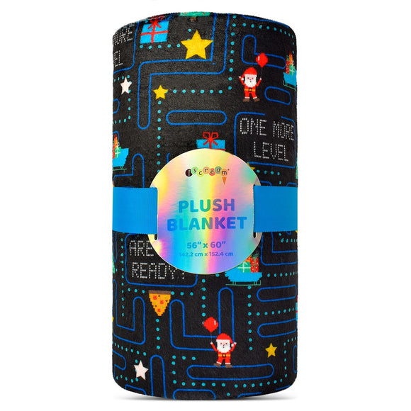 iScream® Plush Blanket: Game On Santa