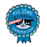 Enamel Pin: All State Cat Petting Champion