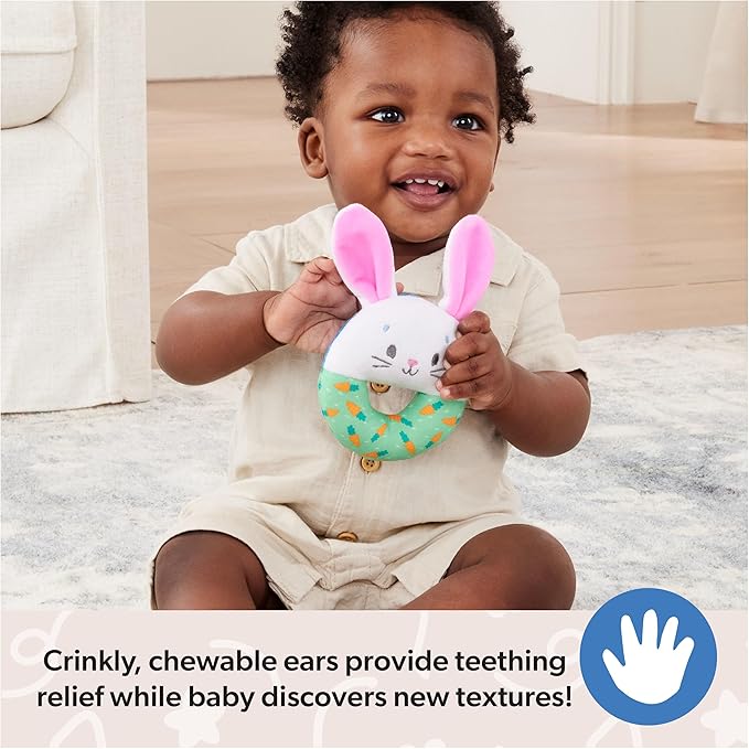 Gund Ms. Rachel Little Hop Bunny Soft Rattle – Growing Tree Toys