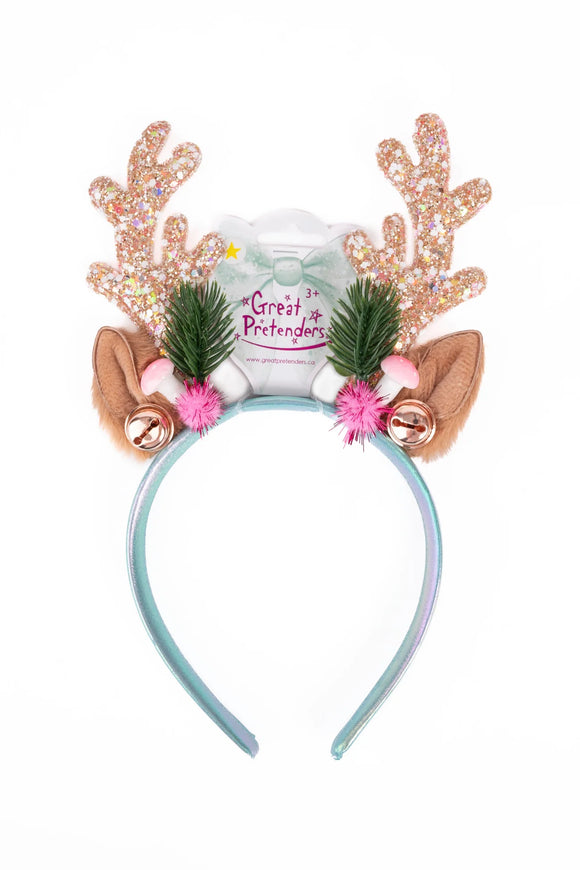 Great Pretenders Pink Holiday Rudolph Headband