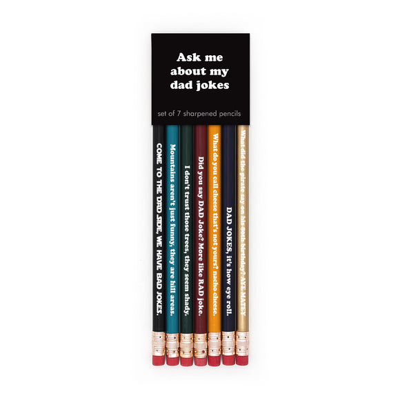 Snifty Pencil Set: Ask Me About My Dad Jokes