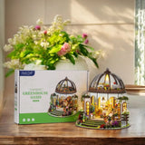 Hands Craft DIY Miniature House Kit: Greenhouse Oasis