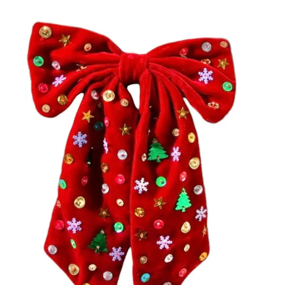 Mavi Bandz Velvet Christmas Bow