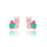 Girl Nation Snuggly Snail Cutie Stud Earrings