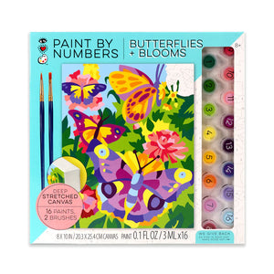 Bright Stripes iHeartArt Paint by Numbers: Butterflies + Blooms