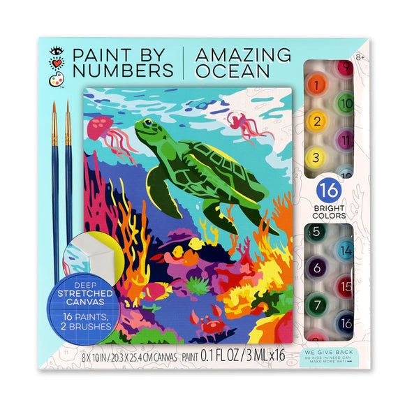 Bright Stripes iHeartArt Paint by Numbers: Amazing Ocean