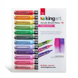 Kingart® Pro Acrylic Paint Brush Pens - 12 Floral Colors
