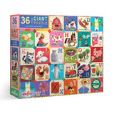 eeBoo 36 Piece Giant Puzzle: My Farm Alphabet