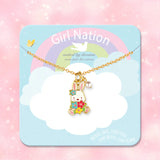 Girl Nation Sweet Petite Necklace Easter Bunny and Blooms