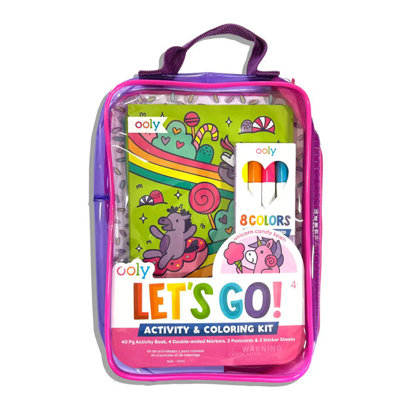 Ooly Let's Go!: Activity & Coloring Kit - Unicorn Candy Town