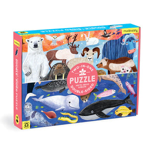 Mudpuppy 100 Piece Double-Sided Puzzle Arctic Above & Below