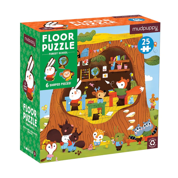 Mudpuppy's 25 Piece Floor Puzzle - Forest School