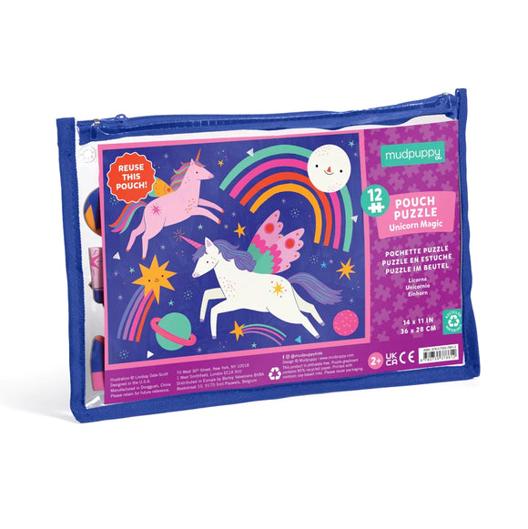 Mudpuppy Pouch Puzzle - Unicorn Magic