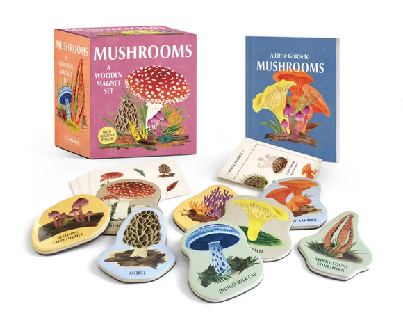 Mini Kit: Mushrooms - Wooden Magnet Set