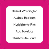 After Dinner Amusements: Guess That Name!