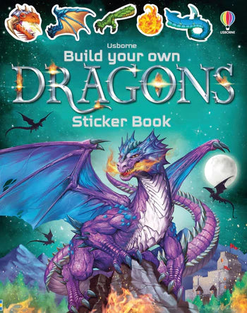 Usborne Build Your Own Dragons Sticker Book (new)
