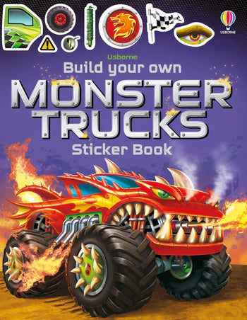 Build Your Own Monster Trucks Sticker Book (new)