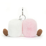 Jellycat Amuseable Pair of Marshmallows Bag Charm 6"