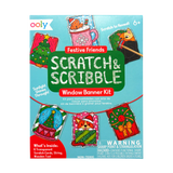 Ooly® Mini Scratch & Scribble: Window Banner Kit - Festive Friends