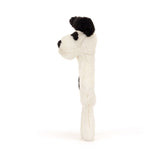 Baby Jellycat Bashful Black & Cream Puppy Ring Rattle 7"