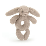 Baby Jellycat Bashful Bunny Beige Ring Rattle 7"