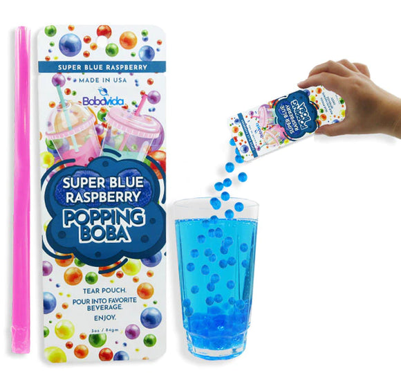 BobaVida Popping Boba: Super Blue Raspberry