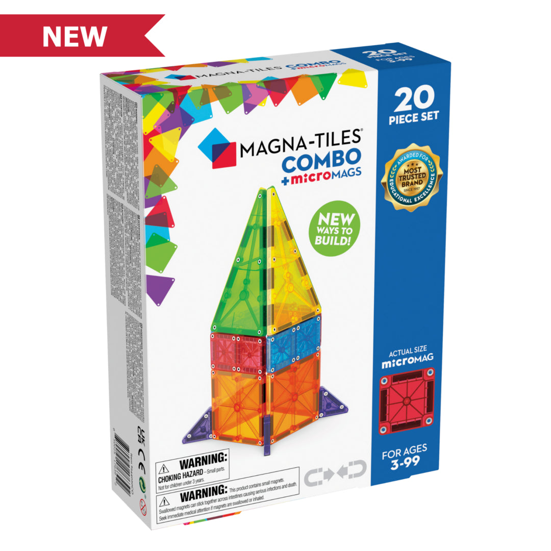 MagnaTiles® Combo Set + microMAGS (20 pieces) Growing Tree Toys