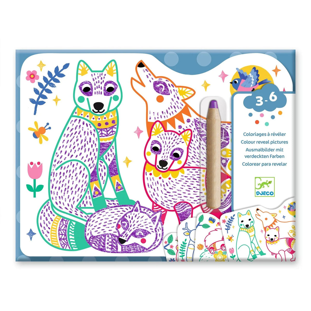 Djeco Magic Coloring Four Seasons - Zaubermalbuch Für Kinder Ab 18 Monaten