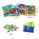 Djeco Up and at 'Em Foil and Jewel Mosaic Craft Kit