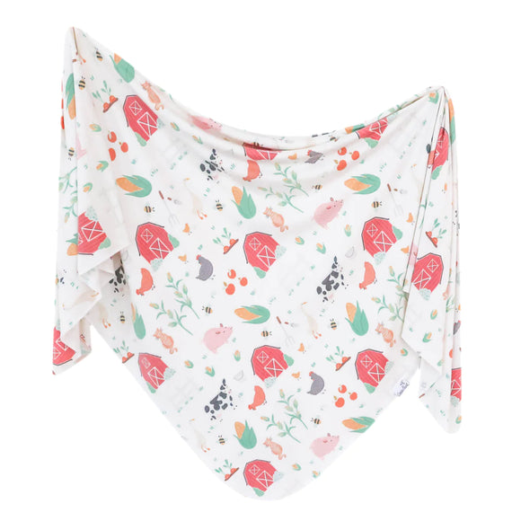 Copper Pearl Knit Swaddle Blanket Farmstead Growing Tree Toys