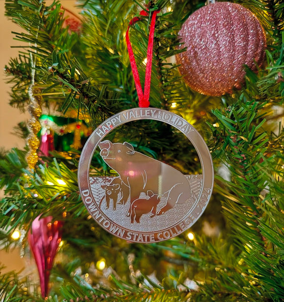 Downtown State College Holiday Ornament - Centennial Pigs 2024