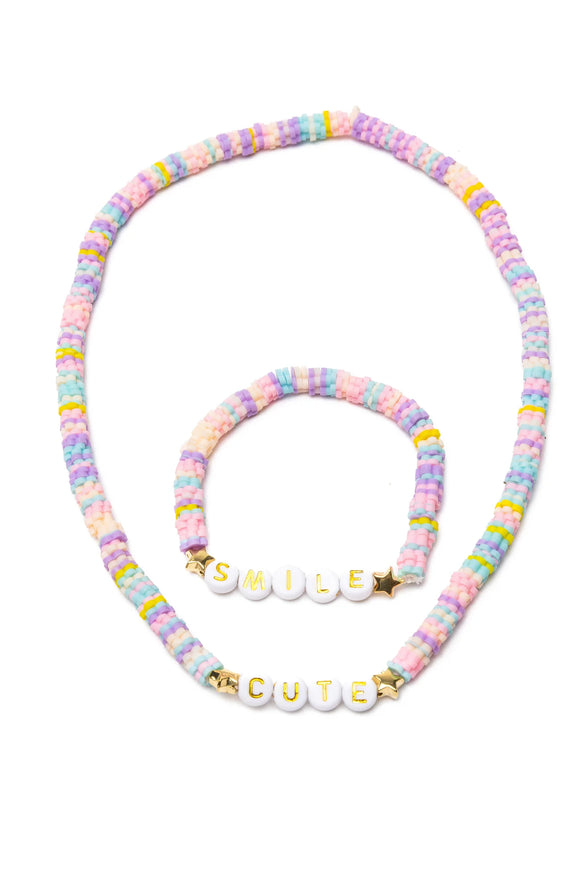 Great Pretenders Cute Smile Necklace and Bracelet Set