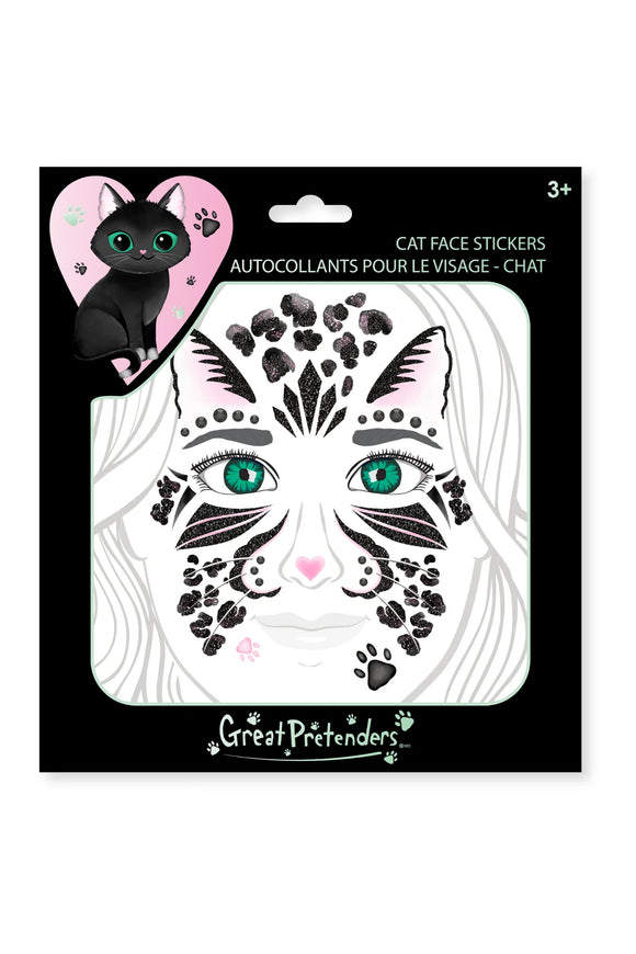 Great Pretenders Face Stickers Black Cat
