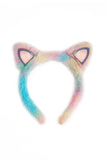 Great Pretenders Headband: Rainbow Furry Kitty