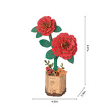 Hands Craft Wooden Bloom Craft: Red Camelia