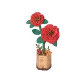 Hands Craft Wooden Bloom Craft: Red Camelia