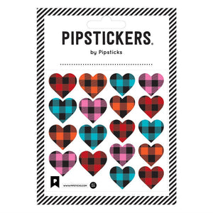 Pipsticks® 4x4" Sticker Sheet: Fuzzy Flannel Hearts