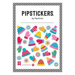 Pipsticks® 4x4" Sticker Sheet: Fuzzy Mittens and Caps