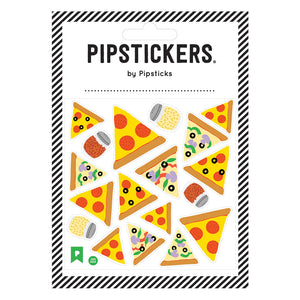 Pipsticks® 4x4" Sticker Sheet: Fuzzy Pizza Slices
