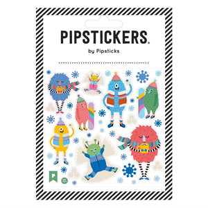 Pipsticks® 4x4" Sticker Sheet: Monster Snow Day