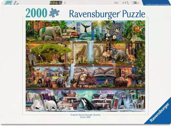 Ravensburger Puzzle 2000 piece Wild Kingdom Shelves
