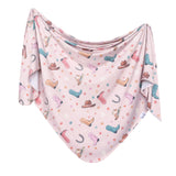 Copper Pearl: Knit Swaddle Blanket - Cheyenne