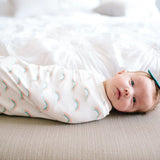 Copper Pearl: Knit Swaddle Blanket - Daydream
