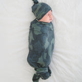 Copper Pearl: Knit Swaddle Blanket - Hunter