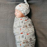 Copper Pearl: Knit Swaddle Blanket - Trout